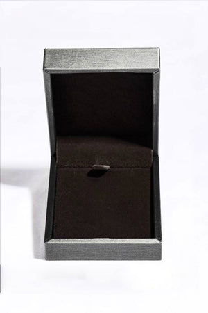 Silver jewelry box with dark interior
