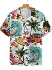 Men's Full Size Printed Button Up Shirt, side view