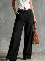 Elevated Wide Leg Pants With Pockets