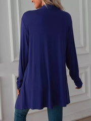 classic cardigan in White with open-front