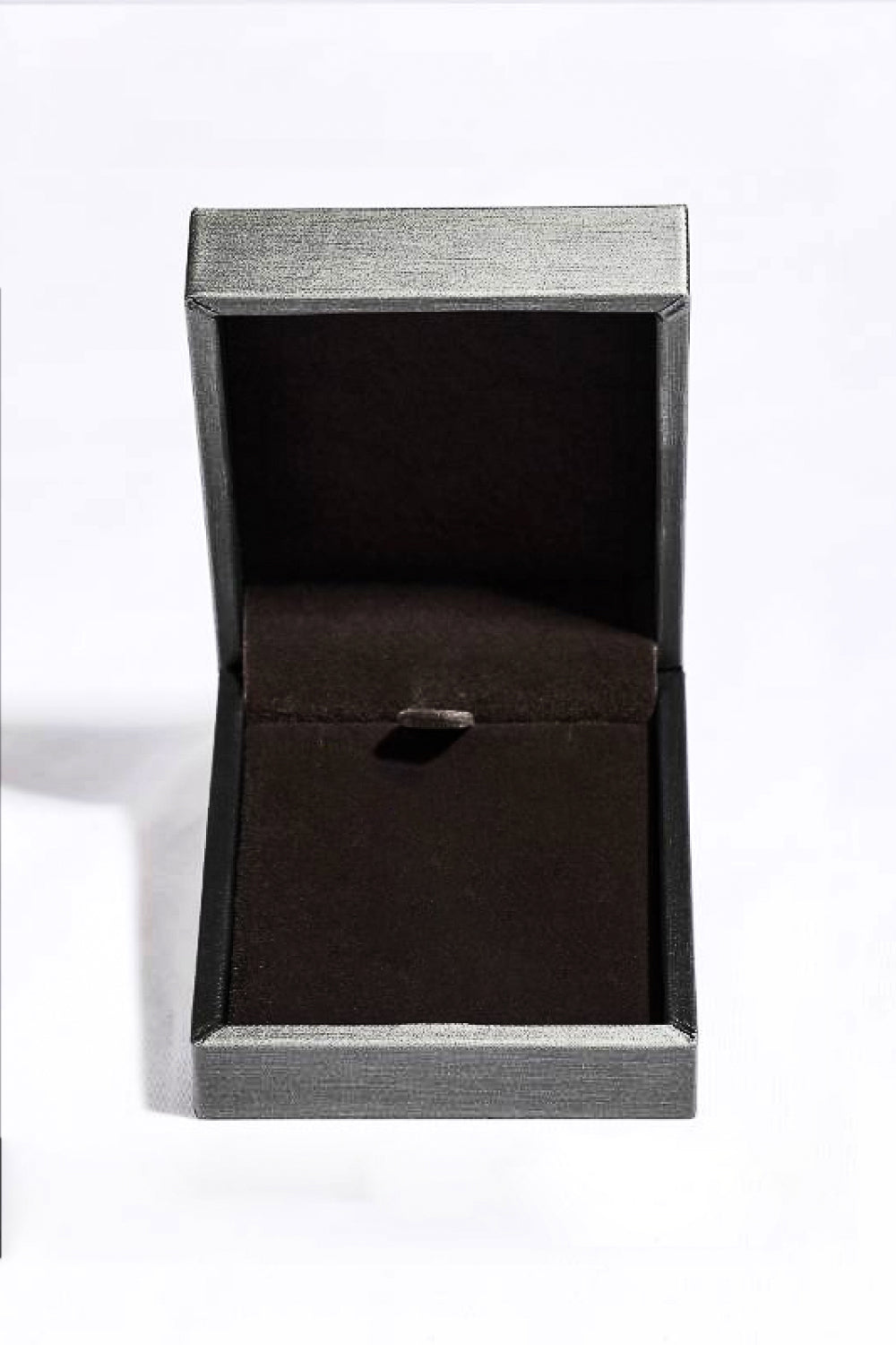 Silver jewelry box with dark interior
