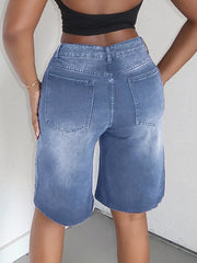 Effortless High-waisted Denim Shorts