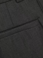 Men's Wide-legged Pleated Pants in Grey, back view