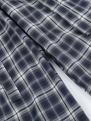 Men S Plaid Wide-leg Pants in Blue, model styling view