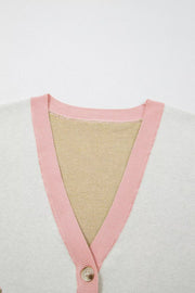 Color Block Cactus Pattern Western Sweater Vest, close-up detail