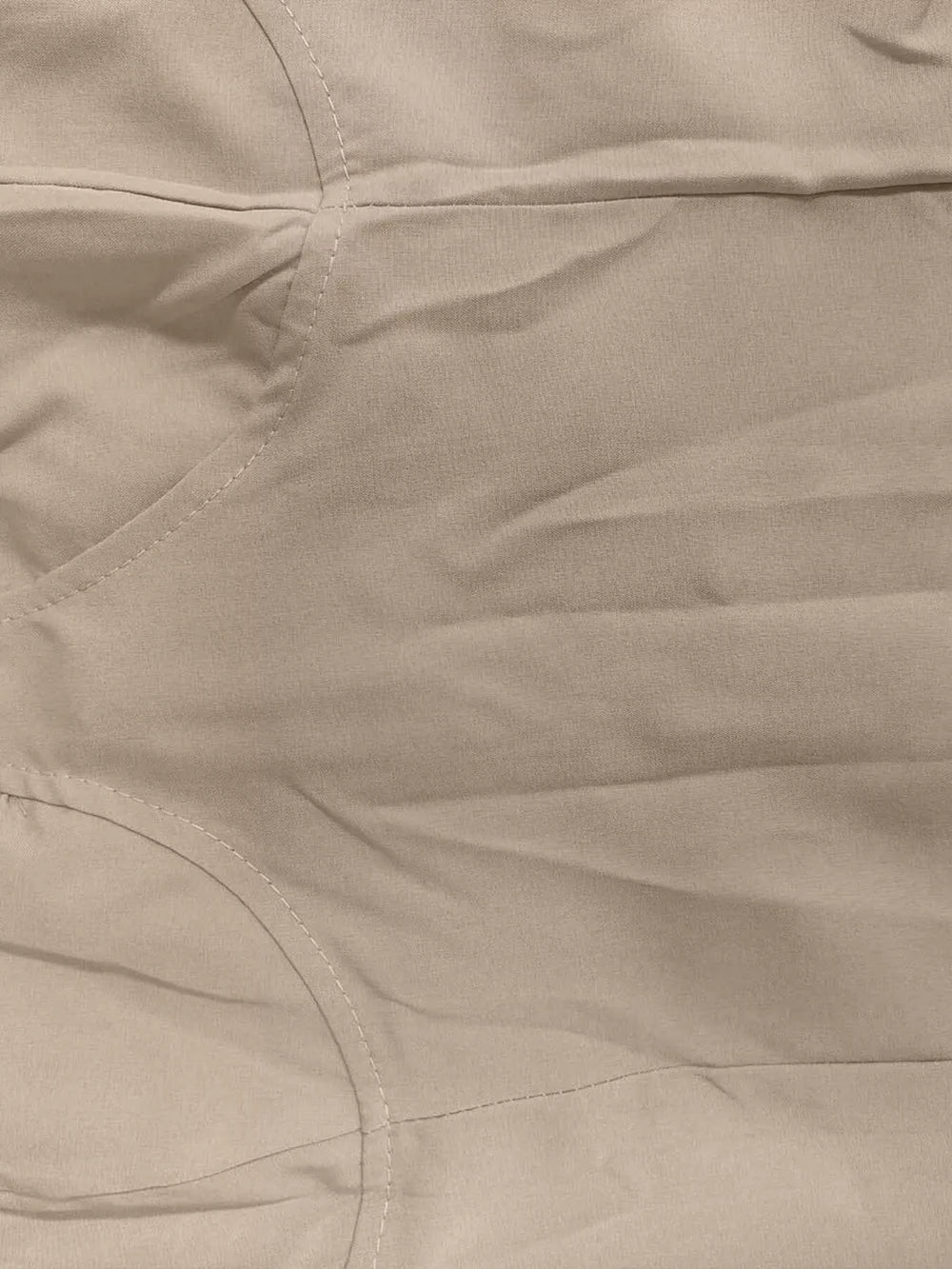 Light gray sweetheart midi dress with spaghetti straps, showing fabric detail.