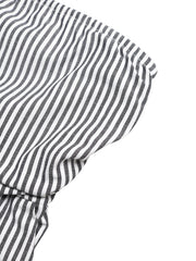 Stripe maternity romper cover up with elasticated neckline detail