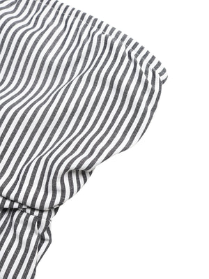 Stripe maternity romper cover up with elasticated neckline detail