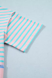Playful Striped Two-piece Short Set