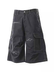 Men's Distressed Cargo Capris, back view