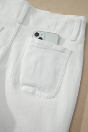 2-button High Waist Wide Leg Jeans, front view