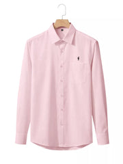 Men's Slim Fit Button Up Shirt Plus Size in Black, side view