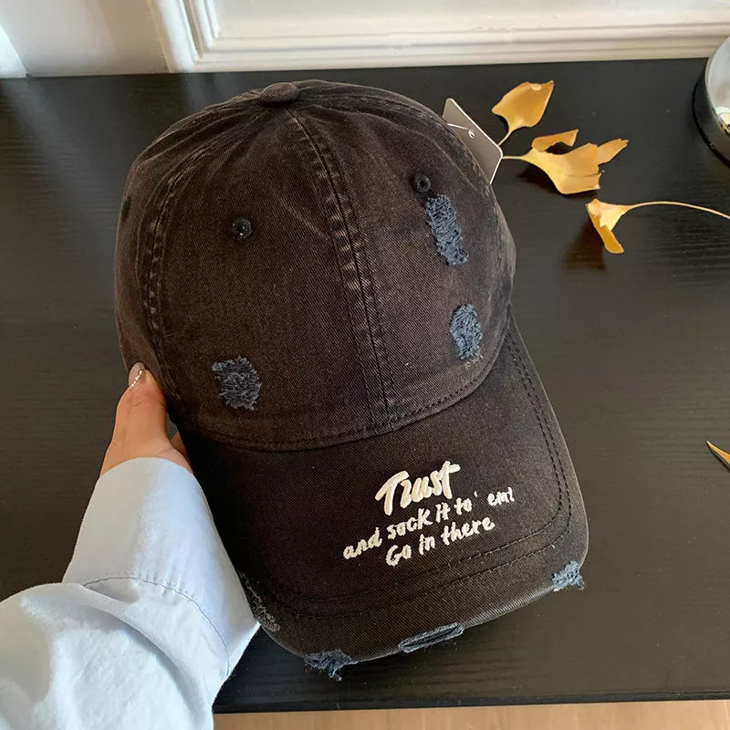 Worn-in Embroidered Cotton Baseball Hat