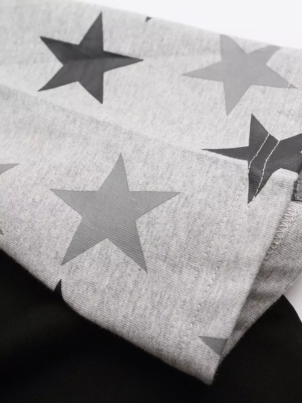 Men's Star Raglan Sleeve T-shirt in White, product detail
