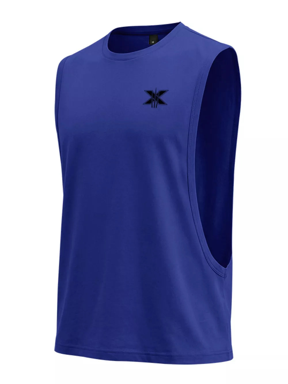 Men's Full Size Round Neck Tank Plus Size in Sage, model styling view