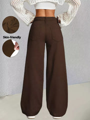 Elevated Wide-leg Jeans With Pockets