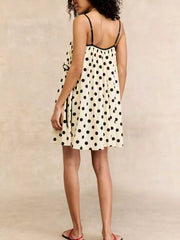 Playful Polka Dot Mini Dress With Pockets