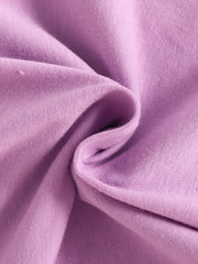 Violet cotton blend crop top fabric detail