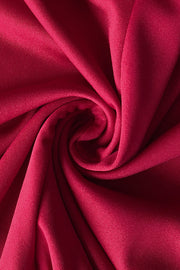 Deep Red high-neck belted palazzo jumpsuit fabric detail
