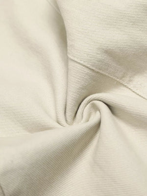 Belted wide-leg maternity pants in cream white with textured fabric detail