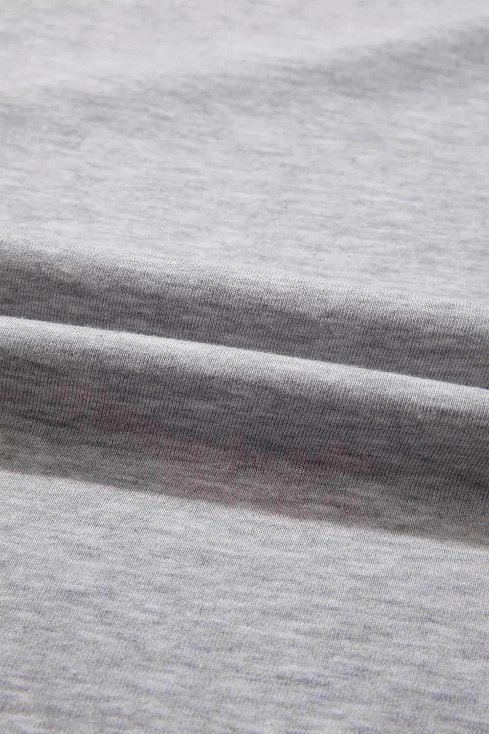 Grey relaxed fit polyester t-shirt with subtle shoulder stripe detail.