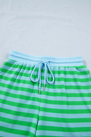 Puff Sleeve Colorblock Two-piece Set