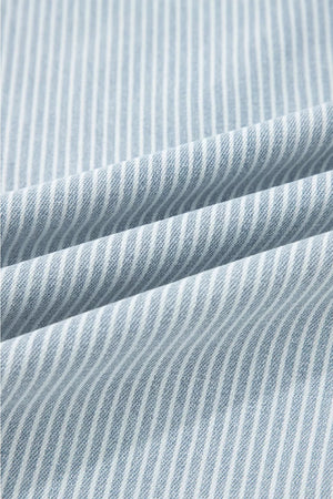 Striped Wide-leg Cropped Jeans in Light Blue, view 15