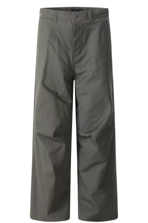 Men's wide leg cargo pants in Army Green with a relaxed fit and casual styling.
