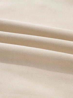 Lined Western loose jacket in eggshell, showing textured fabric detail.
