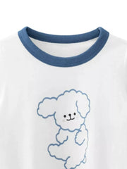 Charming Dog Graphic T-shirt For Kids