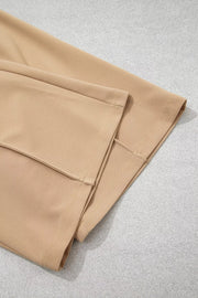 High Waist Full Length Regular Fit Pants in Tan, view 13