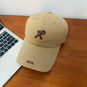 Letter Embroidered Baseball Cap, alternate angle