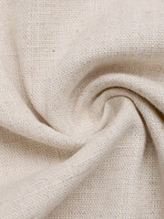 Relaxed drawstring wide-leg trousers in natural linen-look fabric with a textured weave.