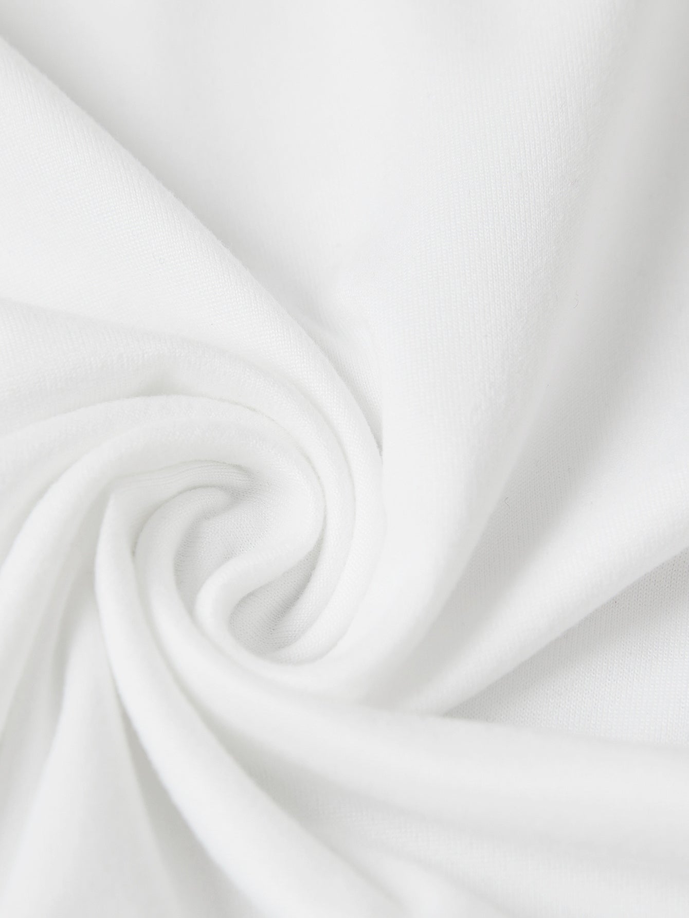 White t-shirt fabric detail, soft cotton texture, casual basic tee