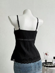 Lace Trim Cami, model styling view