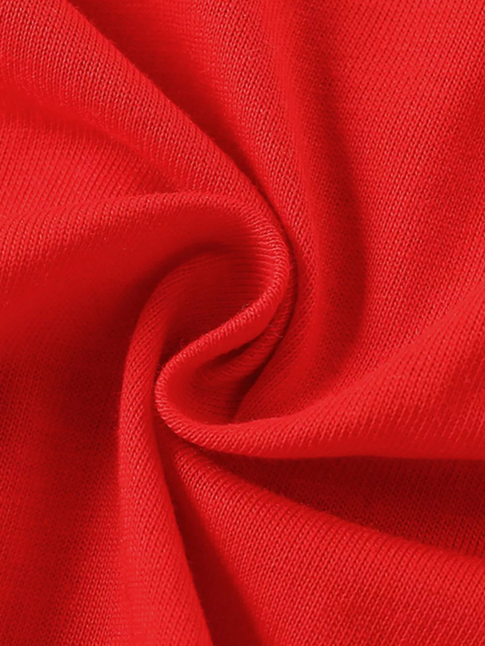 Red cotton toddler t-shirt fabric detail