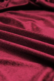 Red velvet blouse with sequin panel detail