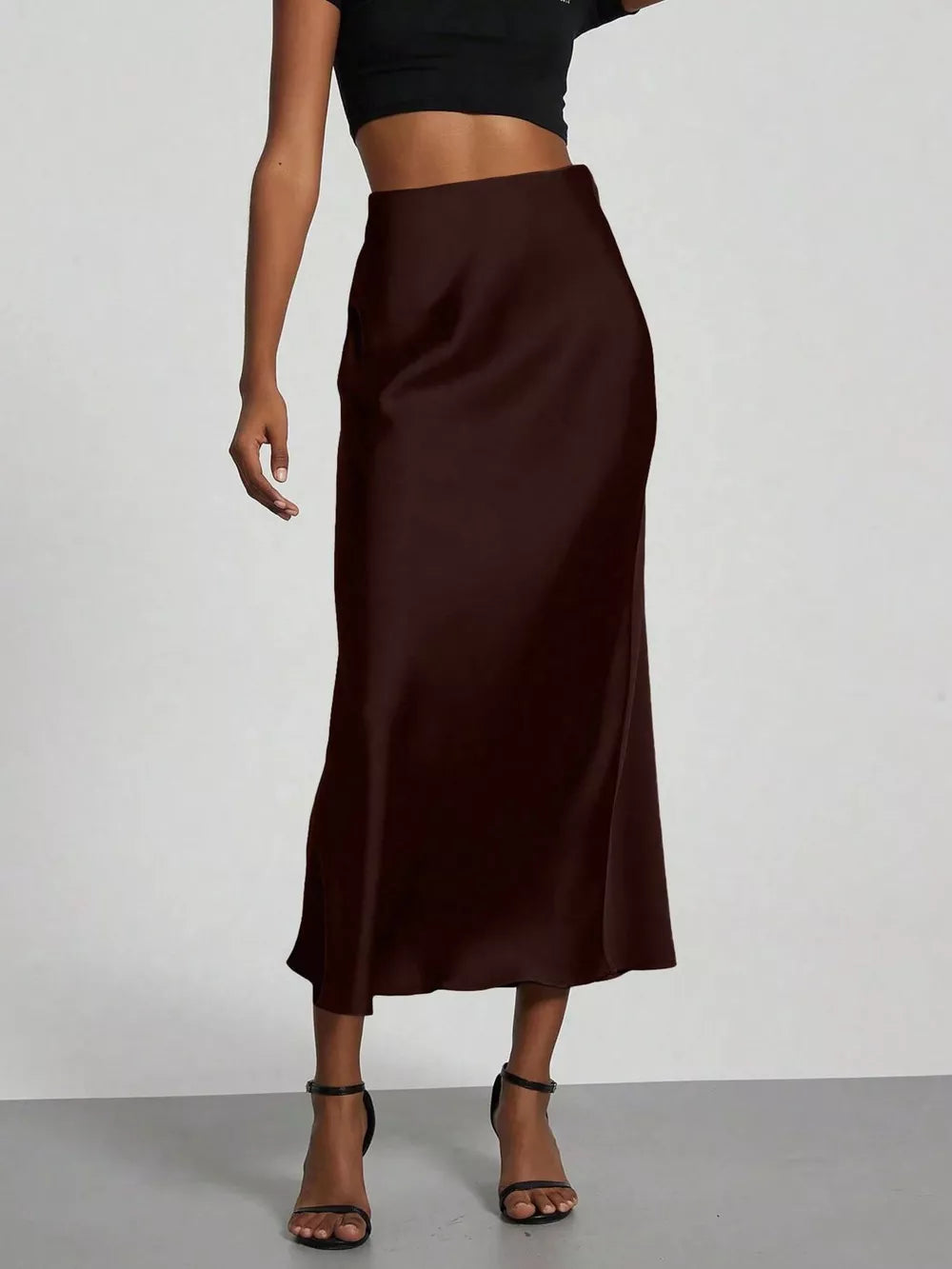 Satin Midi Skirt, alternate angle