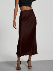 Satin Midi Skirt, alternate angle