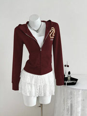 Zip Up Long Sleeve Hoodie, front view