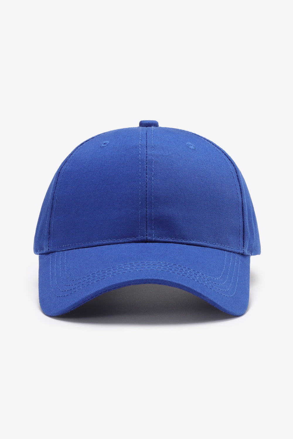 Royal Blue cotton twill baseball cap with adjustable strap