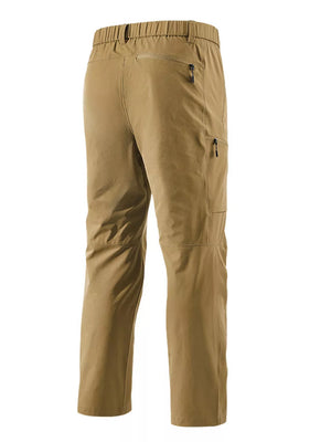 Men's Plus Size Outdoor Cargo Pants in Khaki, model styling view