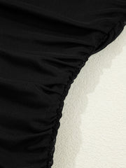 Black sheer mesh maternity shirt with ruched detail