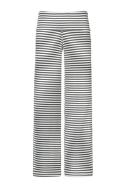 Coastal Stripe Palazzo Pants in black and white horizontal stripes, wide leg cut