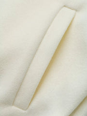 Fleece Bomber Jacket With Zipper in Apricot, fit detail