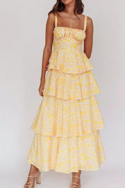 Charming Tiered Floral Maxi Dress