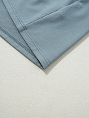 French blue cotton cap sleeve drop waist t-shirt dress detail