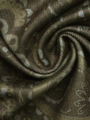 Vibrant paisley print bandeau top in a textured fabric with a swirling pattern.