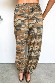 Camouflage Printed Drawstring Jogger Pants, side view