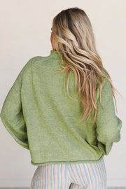 Stylized Fish Graphic Knit Sweater